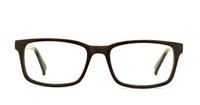 Brown Lennox Evert Rectangle Glasses - Front