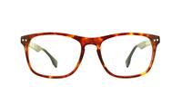 Brown / Black Lennox Hannu Rectangle Glasses - Front
