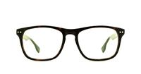 Brown/Green Lennox Hannu Rectangle Glasses - Front