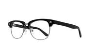 Black/Silver Lennox Juke Round Glasses - Angle
