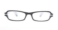 Black Lennox Keja Rectangle Glasses - Front