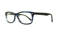 Blue / Black Lennox Lenita Oval Glasses - Angle