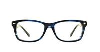Blue / Black Lennox Lenita Oval Glasses - Front