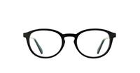 Shiny Black Lennox Meelika Round Glasses - Front