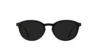 Shiny Black Lennox Meelika Round Glasses - Sun