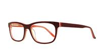 Red/White Lennox Miika Oval Glasses - Angle