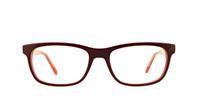 Red/White Lennox Miika Oval Glasses - Front
