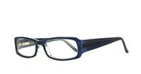 Blue Lennox Shoga Rectangle Glasses - Angle