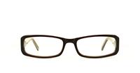 Dark Brown Lennox Shoga Rectangle Glasses - Front