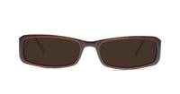 Dark Brown Lennox Shoga Rectangle Glasses - Sun