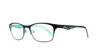 Black / Turquoise Lennox Suvi Oval Glasses - Angle