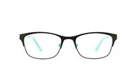 Black / Turquoise Lennox Suvi Oval Glasses - Front