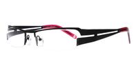 Black / Red Lennox Yemi Rectangle Glasses - Angle