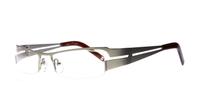 Silver / Brown Lennox Yemi Rectangle Glasses - Angle
