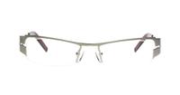 Silver / Brown Lennox Yemi Rectangle Glasses - Front