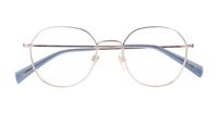 Gold Levis LV1014 Square Glasses - Flat-lay