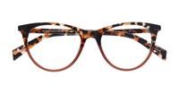 Havana Brown Levis LV1034 Cat-eye Glasses - Flat-lay