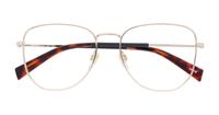 Gold Levis LV1043 Square Glasses - Flat-lay