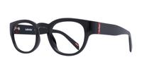 Black / Red Levis LV1048 Oval Glasses - Angle
