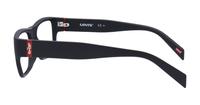 Black / Red Levis LV1049 Rectangle Glasses - Side
