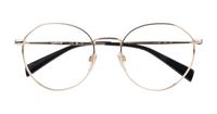 Gold Levis LV1059 Round Glasses - Flat-lay