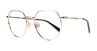 Gold Levis LV1060 Round Glasses - Angle