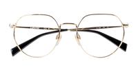 Gold Levis LV1060 Round Glasses - Flat-lay