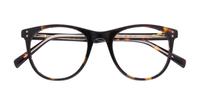 Dark Havana Levis LV5005 Oval Glasses - Flat-lay