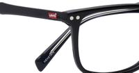 Black Levis LV5027 Rectangle Glasses - Detail