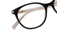 Black / White Levis LV5032 Round Glasses - Detail