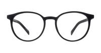 Matte Black Levis LV5048 Round Glasses - Front