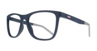 Matte Blue Grey Levis LV5050 Rectangle Glasses - Angle