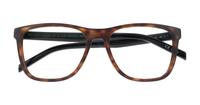 Matte Havana Levis LV5050 Rectangle Glasses - Flat-lay