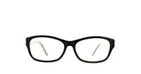 Black Lipsy L29 Rectangle Glasses - Front