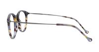 Grey Havana London Retro Albion Round Glasses - Side