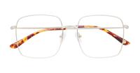 Matte Gold London Retro Azalea Square Glasses - Flat-lay
