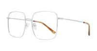 Shiny Silver London Retro Azalea Square Glasses - Angle