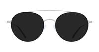 Black/Silver London Retro Belmore Round Glasses - Sun