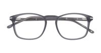 Matte Crystal London Retro Belsize Square Glasses - Flat-lay