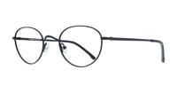 Black London Retro Bendall Round Glasses - Angle