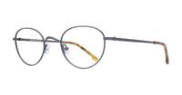 Gunmetal London Retro Bendall Round Glasses - Angle