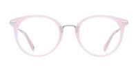 Light Pink/Matte Silver London Retro Bow Round Glasses - Front