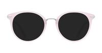Light Pink/Matte Silver London Retro Bow Round Glasses - Sun