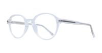 Shiny Crystal London Retro Canary Round Glasses - Angle