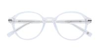 Shiny Crystal London Retro Canary Round Glasses - Flat-lay