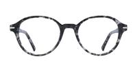 Shiny Grey Havana London Retro Canary Round Glasses - Front