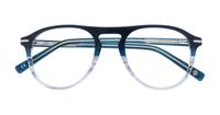 Gradient Blue London Retro Canning Aviator Glasses - Flat-lay