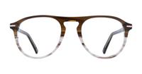 Gradient Brown London Retro Canning Aviator Glasses - Front
