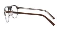 Gradient Brown London Retro Canning Aviator Glasses - Side