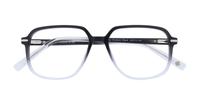 Gradient Black London Retro Charing Rectangle Glasses - Flat-lay